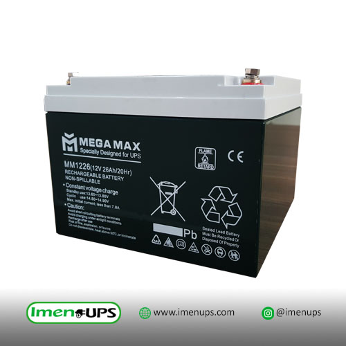 باتری یو پی اس 12 ولت 26 آمپر مگامکس MEGA MAX