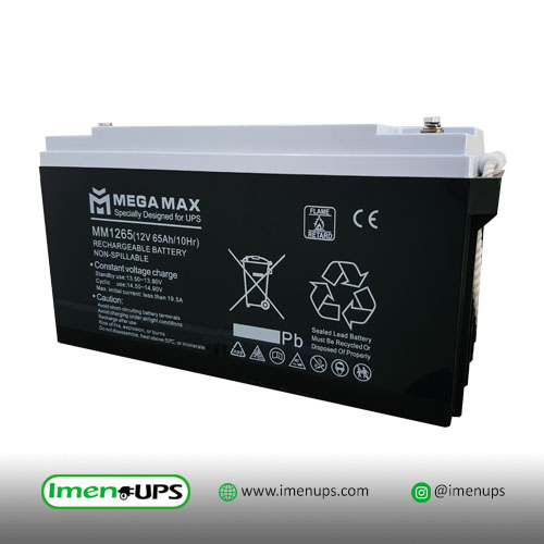 باتری یو پی اس 12 ولت 65 آمپر مگامکس MEGA MAX
